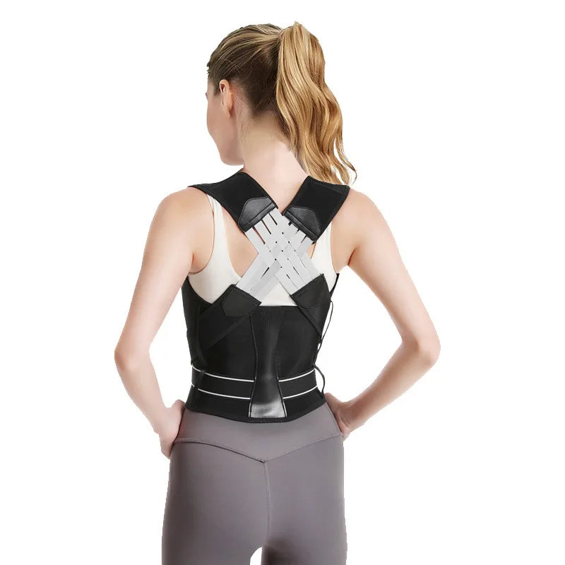 Shoulder and back posture correction with camel straps